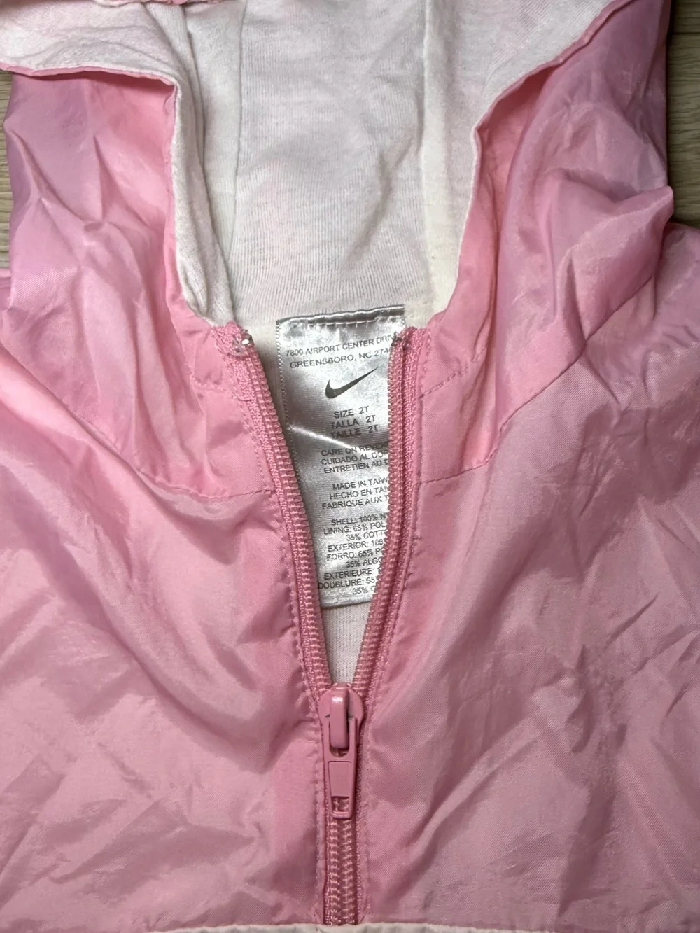 Y2K 2000s Toddlers Embroidered Anorak Nike SpellOut & Swoosh Windbreaker Jacket